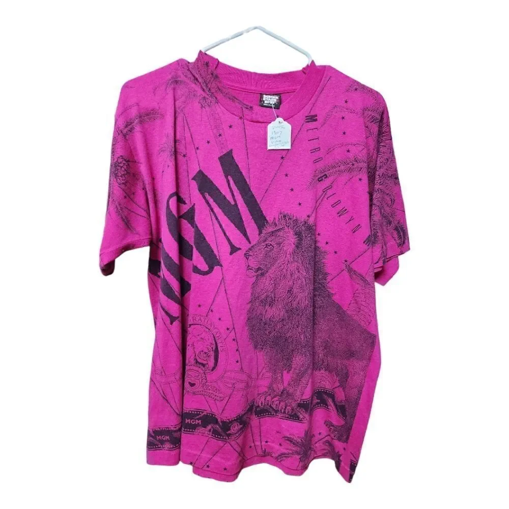 1307 - MGM Vintage single stitch tshirt AOP XL